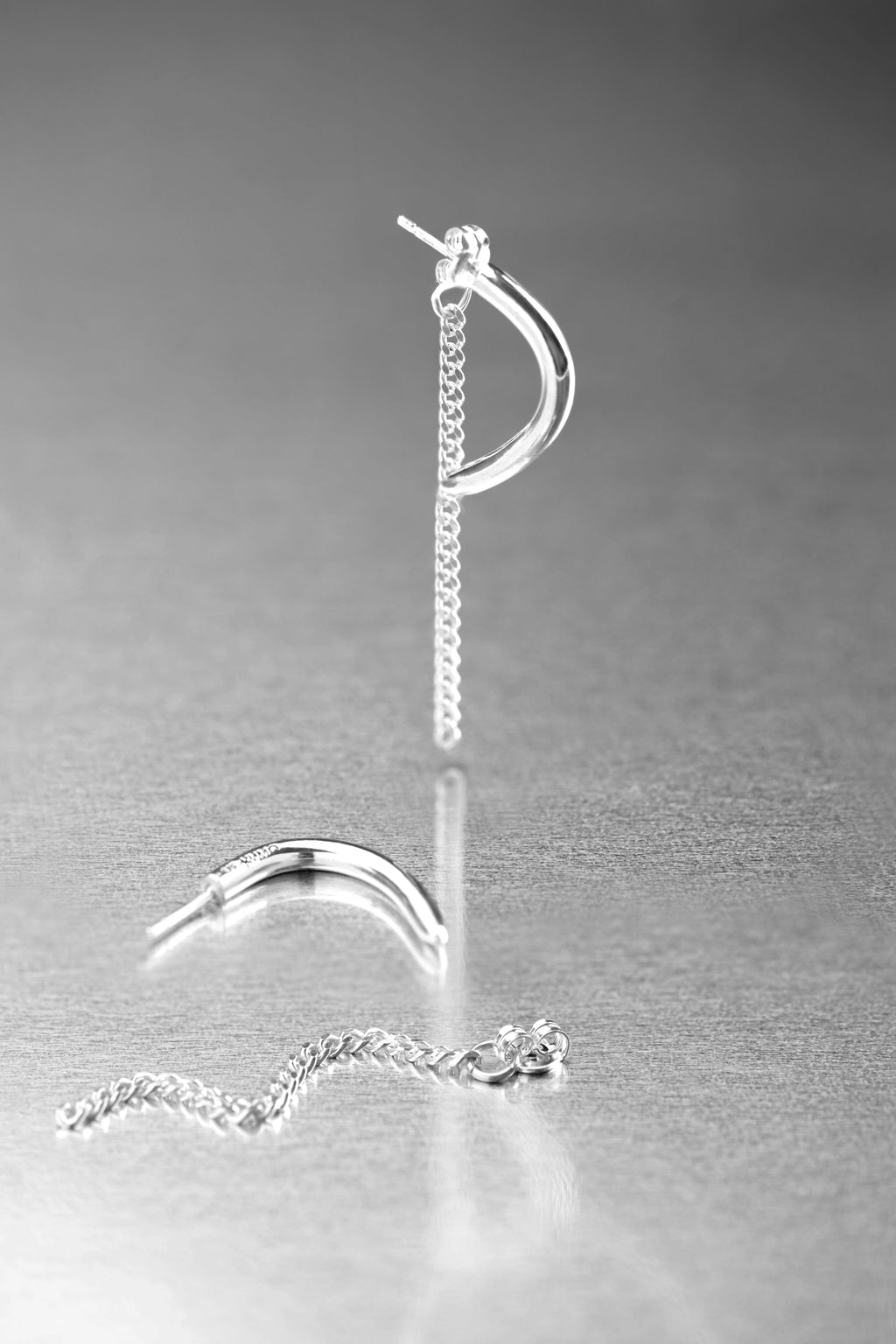 CHAIN SPIKE EARRINGS