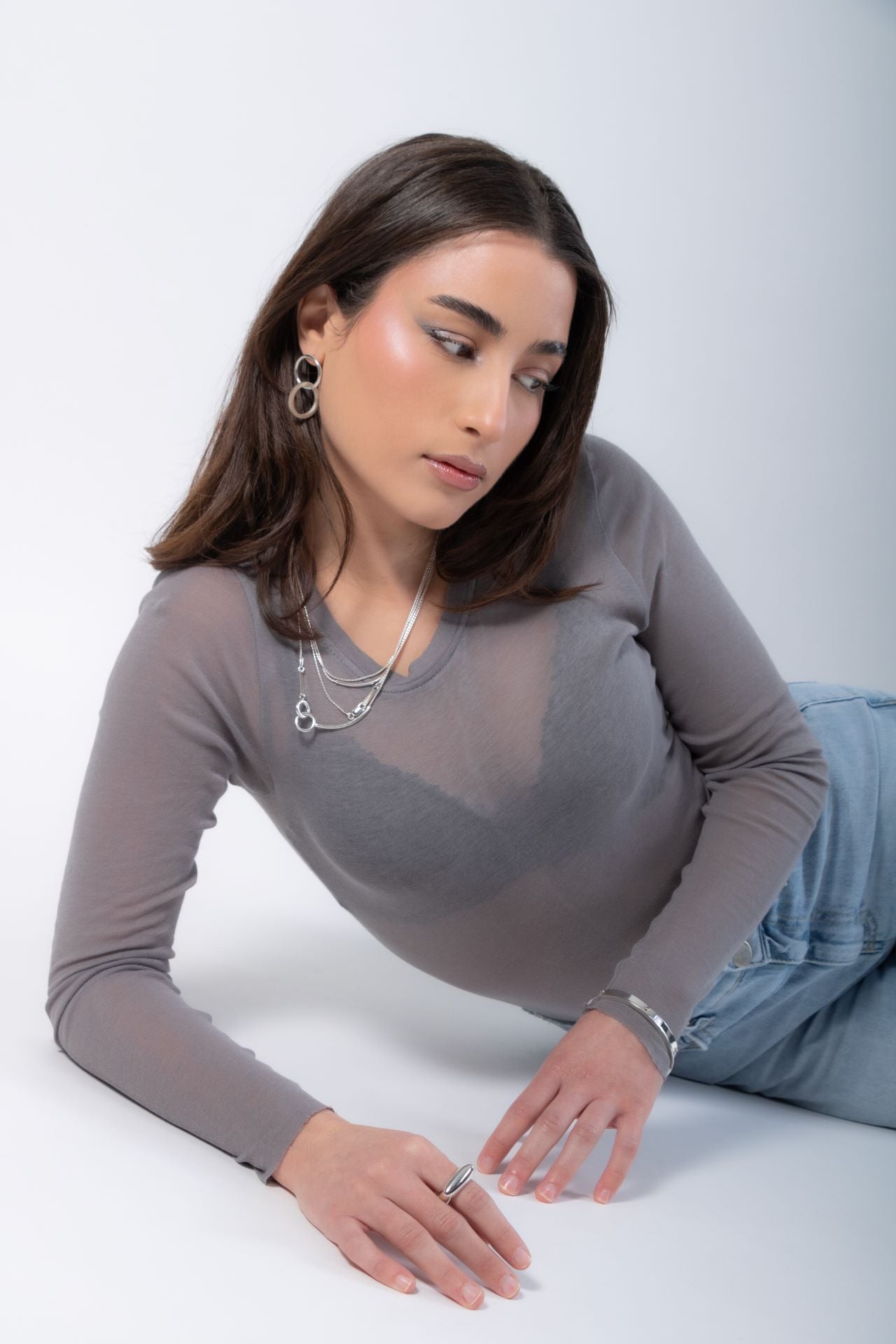 LOOP DOUBLE EARRINGS