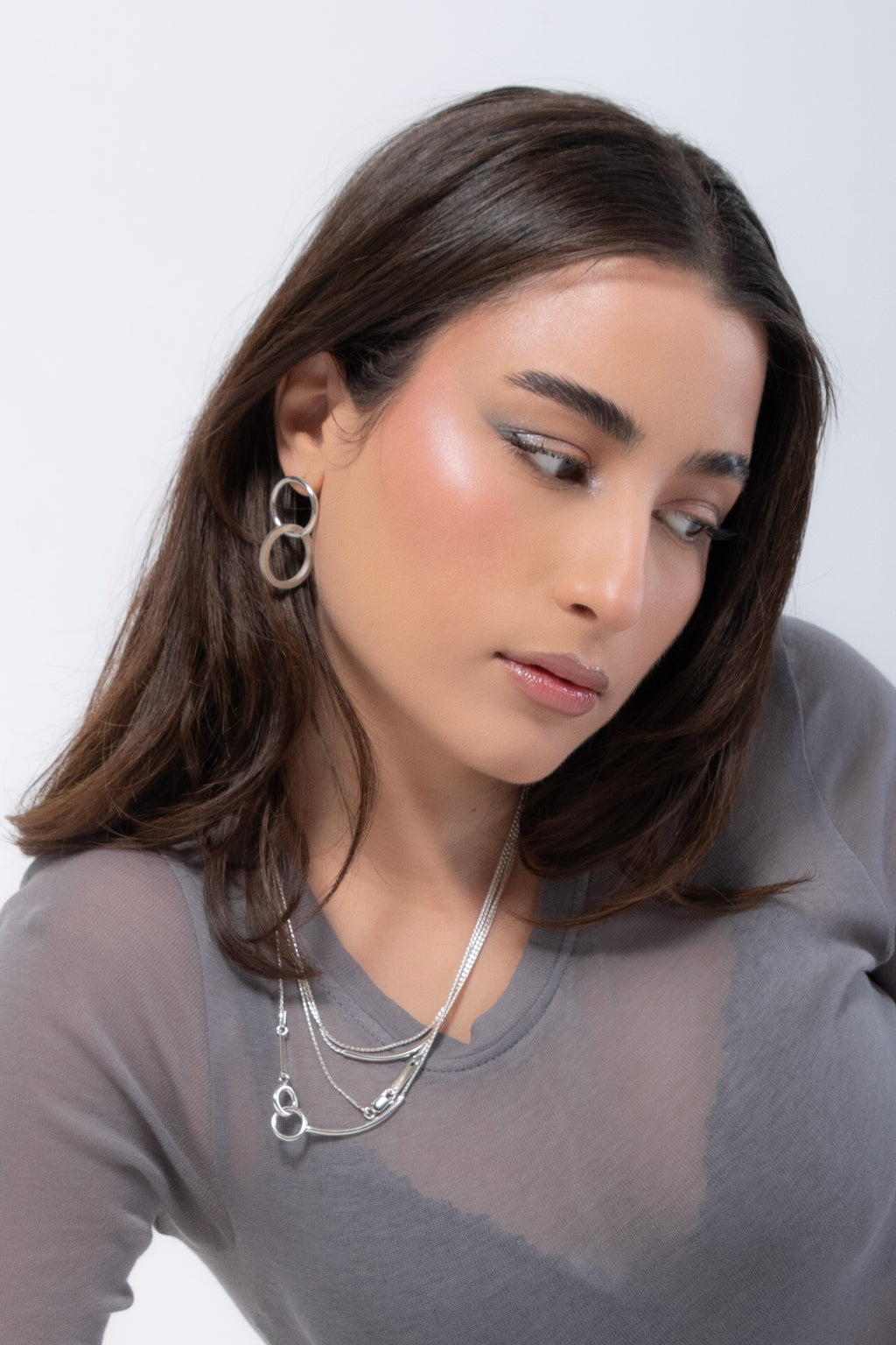 LOOP DOUBLE EARRINGS