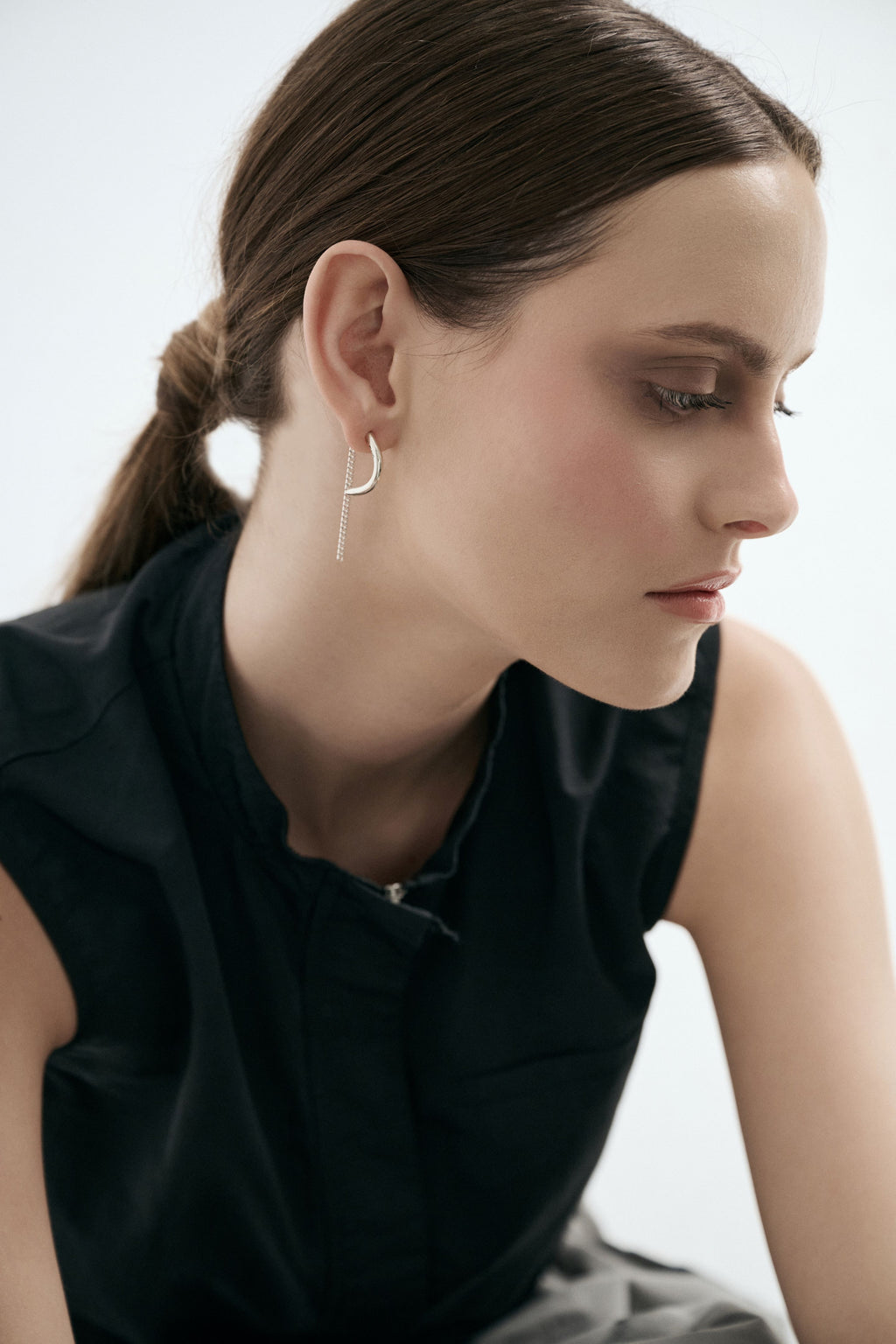 CHAIN SPIKE EARRINGS