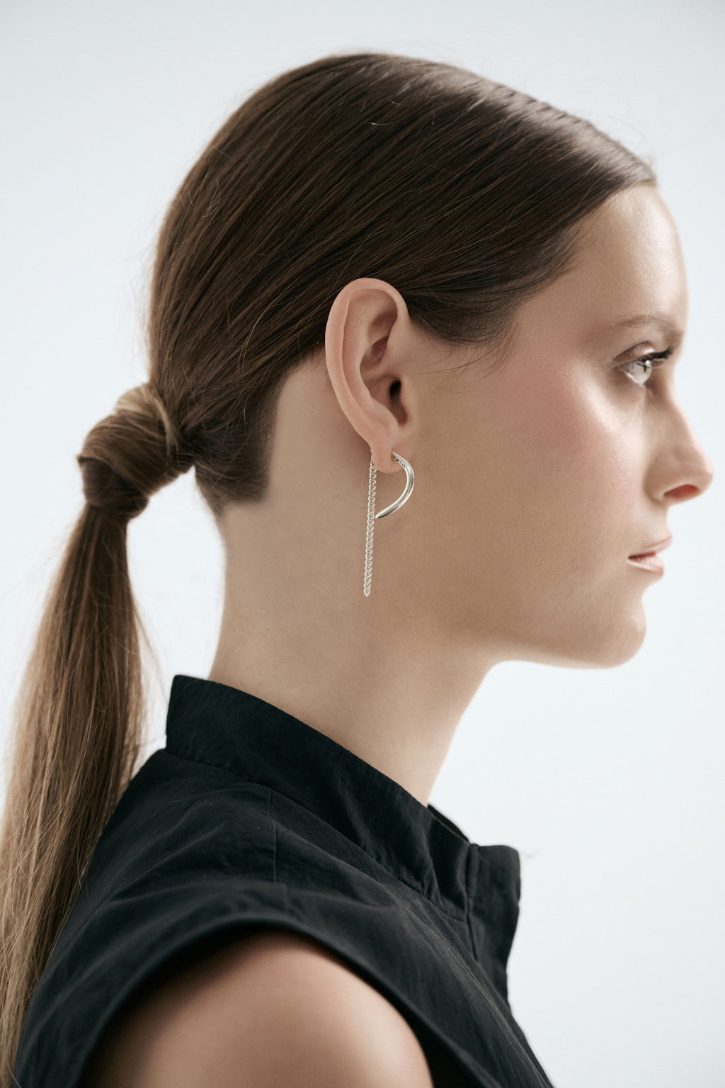 CHAIN SPIKE EARRINGS